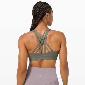 LULULEMON FREE TO BE ELEVATED BRA DD/E GREY SAGE